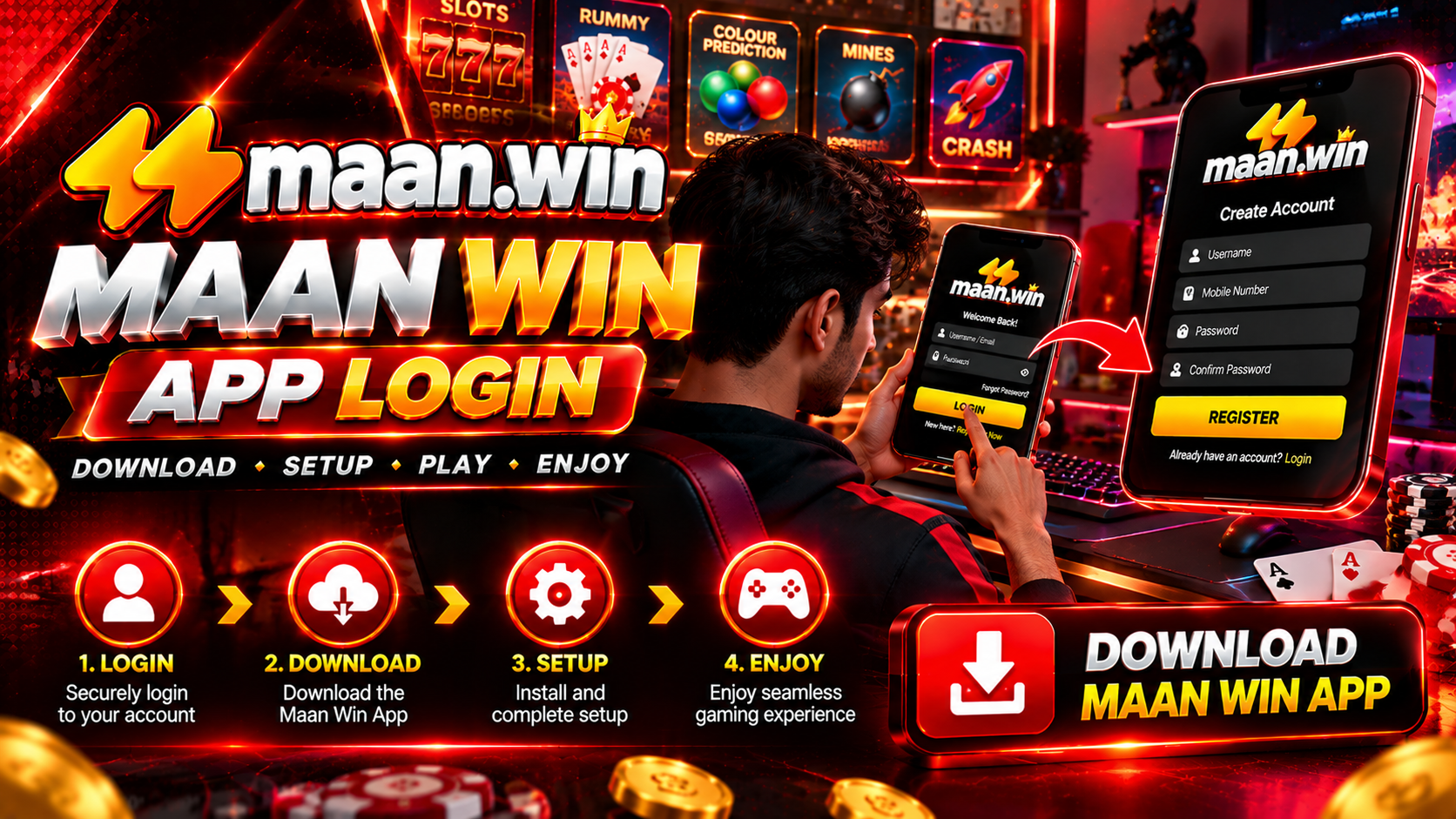 Maan Win - Download App & Register To Get ₹500 Bonus